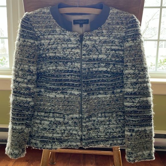 Waverly Grey Tweed Jacket Size 2 Made in USA - Picture 1 of 7